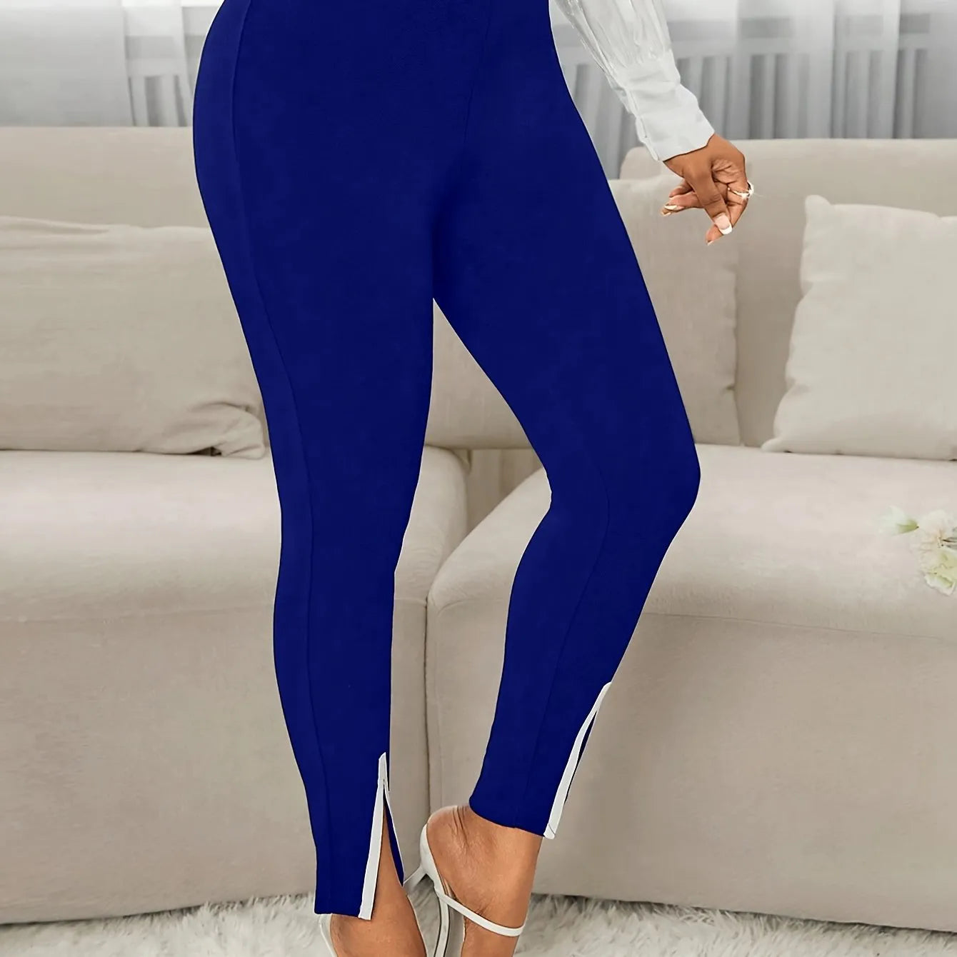 Women's slim-fit commuter pants by Nova Mart, shown in a stylish, tailored design perfect for professional or casual wear.