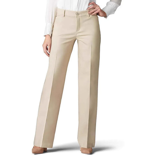 Women's High Waist Loose Elastic – Elastic Waistband Straight Leg