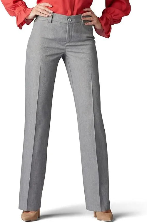 Women's High Waist Loose Elastic – Elastic Waistband Straight Leg