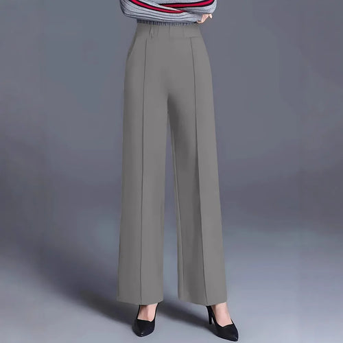 Women's High Waist Wide-Leg Casual – With Pockets