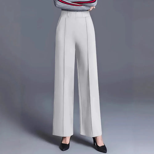Women's High Waist Wide-Leg Casual – With Pockets