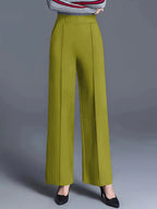 Women's high waist wide-leg casual pants with pockets by Nova Mart, featuring a relaxed fit and stylish design.