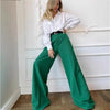 Women's high-waist wide-leg suit pants from Nova Mart, shown in a stylish, tailored fit with smooth fabric and classic design.