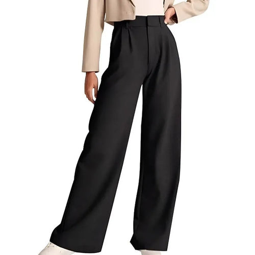 Women's High-Waisted Casual Trousers – High Waist Comfort