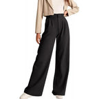 Women's high-waisted casual trousers by Nova Mart, featuring a comfortable fit and stylish design, shown on a model.