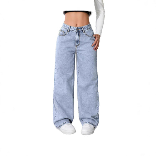 Women's High-Waisted Straight-Leg Loose-Fitting Casual Pants