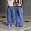 Women's high-waisted straight-leg loose-fitting casual pants by Nova Mart, shown in a relaxed fit with a comfortable waistband.