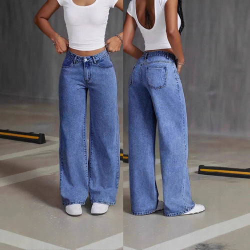 Women's High-Waisted Straight-Leg Loose-Fitting Casual Pants