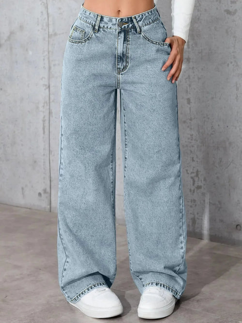 Women's High-Waisted Straight-Leg Loose-Fitting Casual Pants