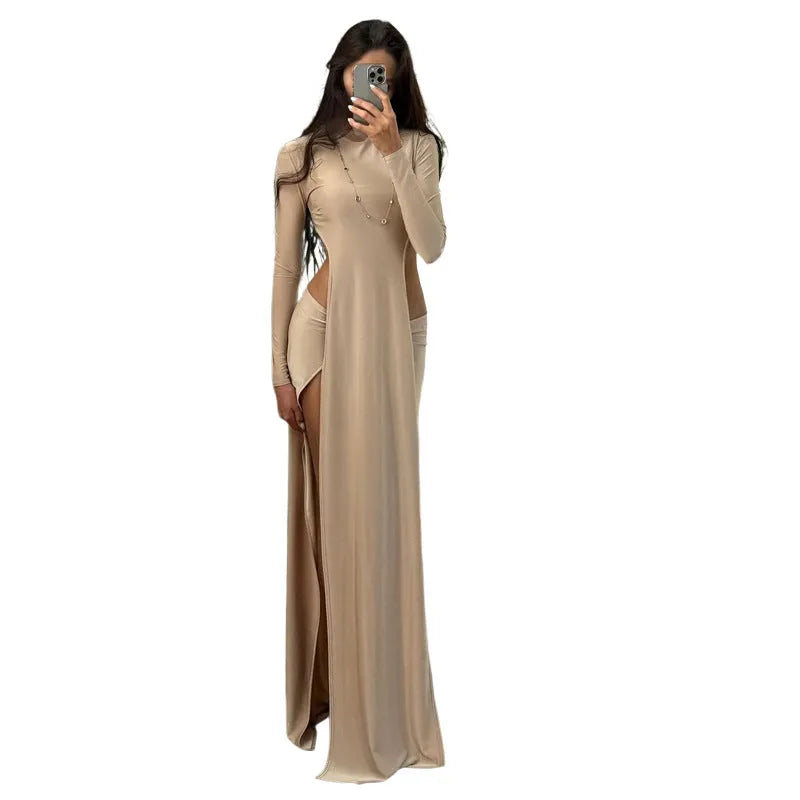 Women's long-sleeve top and skirt two-piece clothing set by Nova Mart, featuring a stylish coordinated outfit for casual wear.