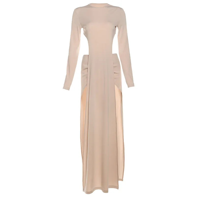 Women's long-sleeve top and skirt two-piece clothing set by Nova Mart, featuring a coordinated stylish outfit.
