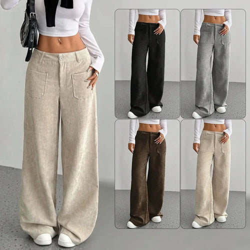 Women's Loose Corduroy Wide-Leg Pants – Soft Corduroy
