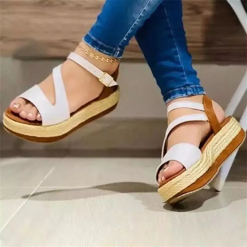 Women's Platform Sandals – Hollow Buckle