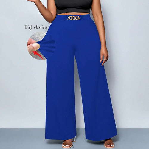 Women's Plus Size Metal Buckle Trousers – Metal Buckle