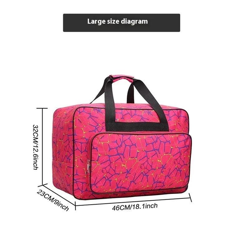 Women's portable storage travel bag by Nova Mart, showing multiple compartments and compact design for efficient packing.