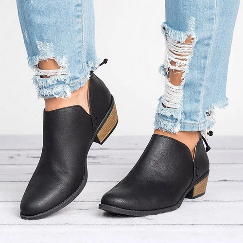 Women's Retro High Heel Ankle Boots – Elevated Elegance