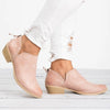 Women's retro high heel ankle boots by Nova Mart featuring autumn-inspired style and classic design in brown leather.
