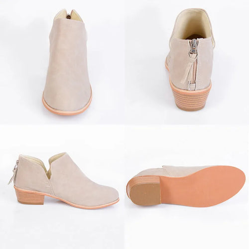 Women's Retro High Heel Ankle Boots – Elevated Elegance