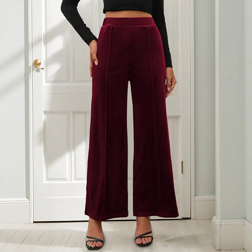 Women's Retro Velvet Wide-Leg Pants – Velvet
