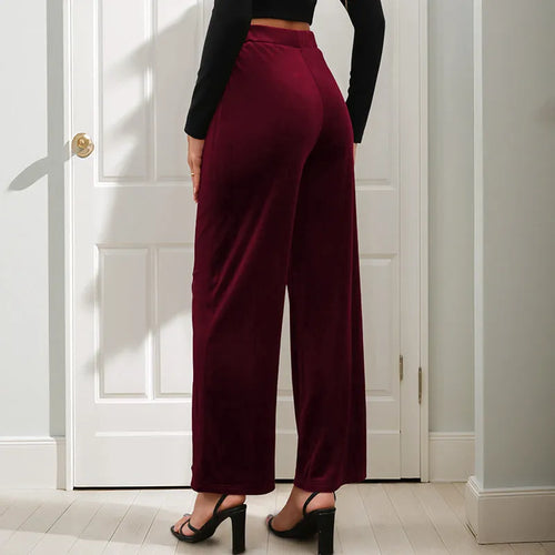 Women's Retro Velvet Wide-Leg Pants – Velvet