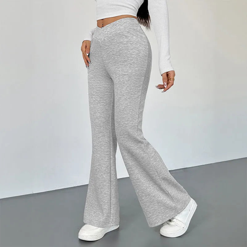 Women's slim fit bootcut trousers by Nova Mart, featuring a tailored fit and classic style, shown in a neutral color.