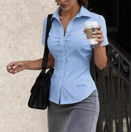 Women's Slim-Fit – White Collar