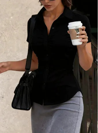 Women's Slim-Fit – White Collar