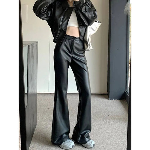Women's Slim Fit Leather Bootcut – Faux Leather