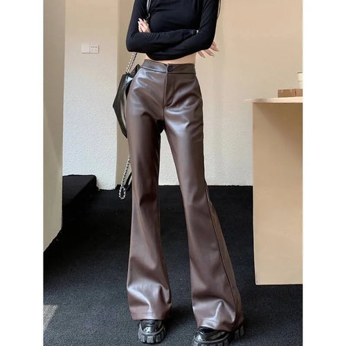 Women's Slim Fit Leather Bootcut – Faux Leather