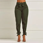 Women's slim-fit tailored pants by Nova Mart, showcasing a sleek, fitted design in a neutral color.