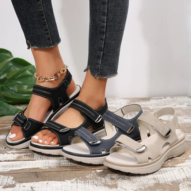 Women's lightweight Velcro sports sandals by Nova Mart, featuring adjustable straps and open-toe design for beach and casual wear.