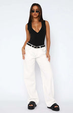 Women's wide-leg casual linen pants by Nova Mart, featuring a relaxed fit and lightweight fabric for comfortable summer wear.