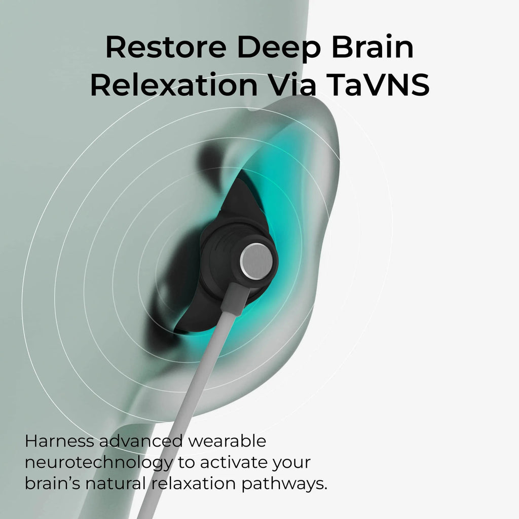 Nova Mart ZenoWell Luna Vagus Nerve Stimulator wellness device for sleep and calm, shown with control interface and sleek design.