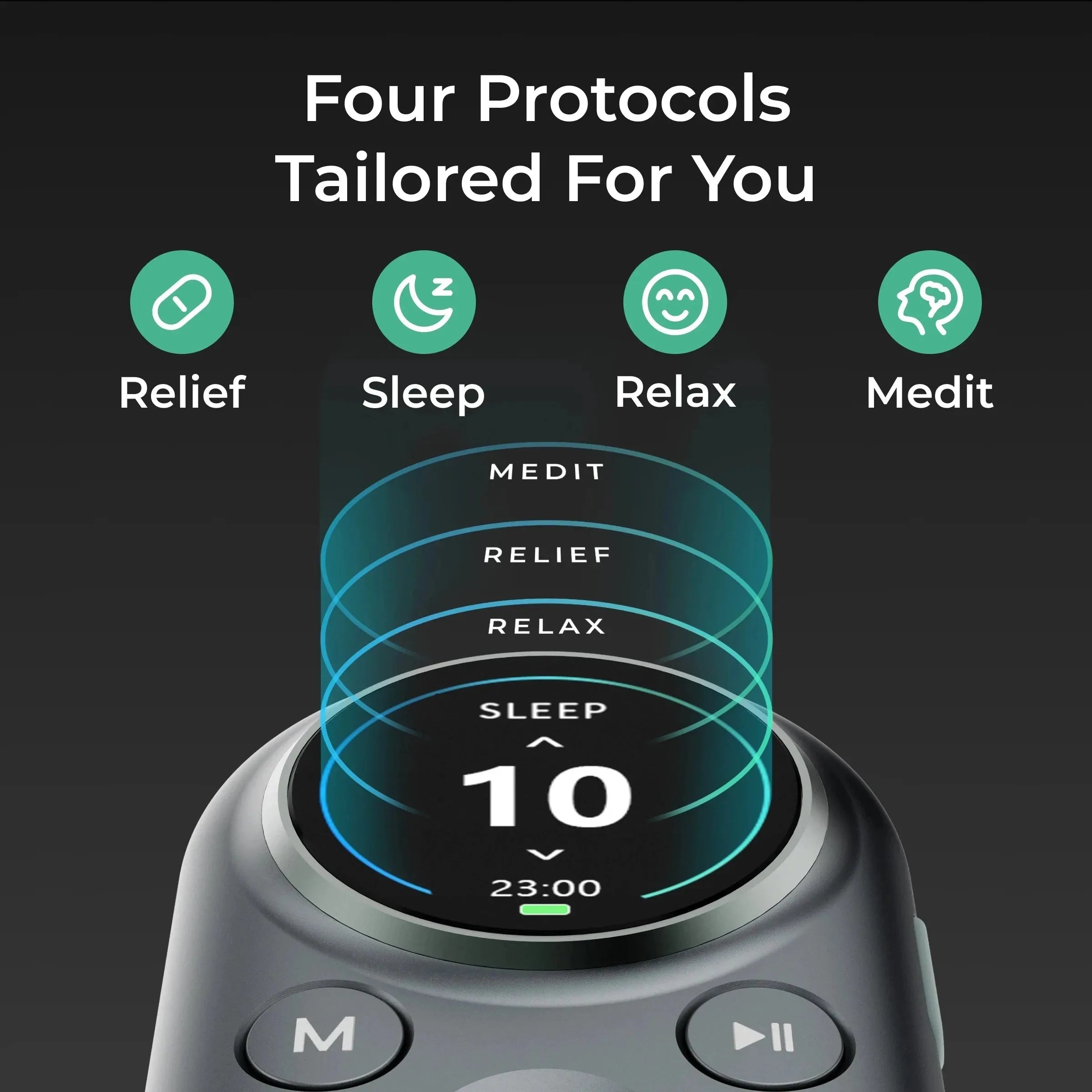 ZenoWell Luna Vagus Nerve Stimulator, a wellness device by Nova Mart, designed for sleep and calm, shown in the product image.
